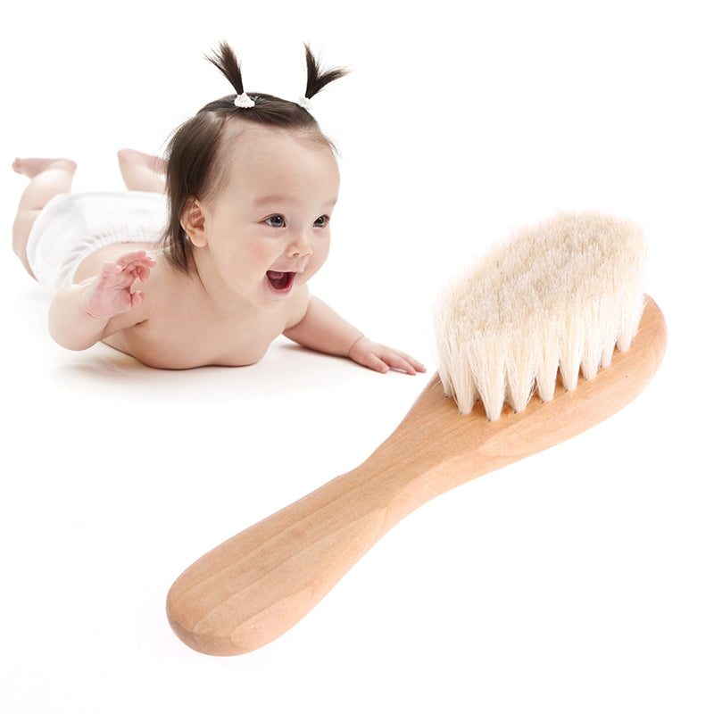 Wooden Handle Hairbrush Infant Comb