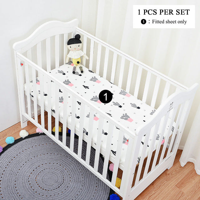 Lovely  Cactus Triangle Baby Gril Crib Bed Bumpers