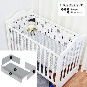 Lovely  Cactus Triangle Baby Gril Crib Bed Bumpers