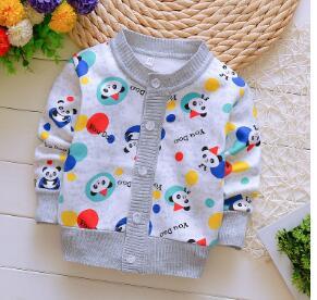 Infant  Girls Cardigan Round collar Sweaters