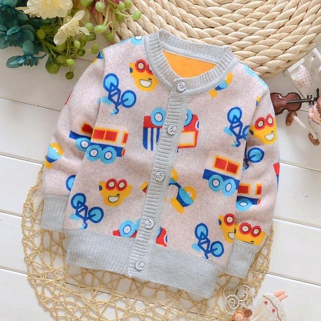 Infant  Girls Cardigan Round collar Sweaters