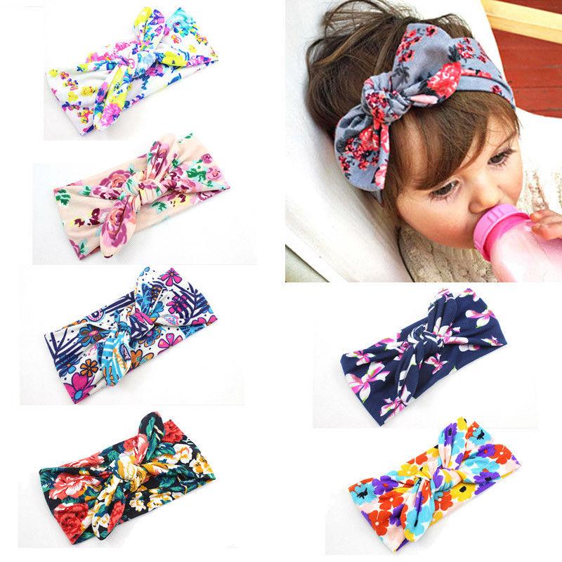 Boho Ribbon Elastic Baby Girl Bow Knot