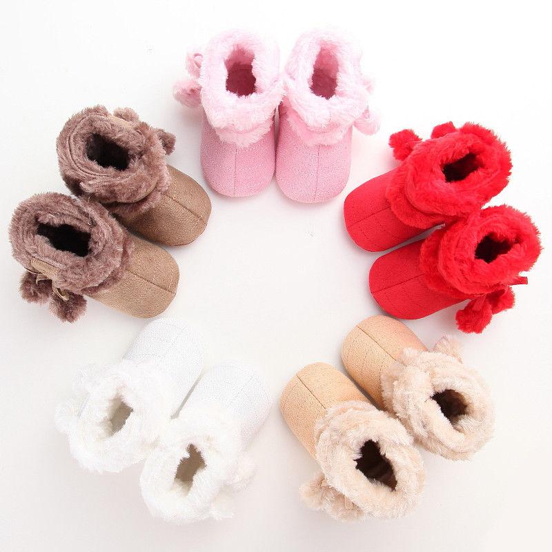 Girls Soft Sole Crib Boots Anti-slip