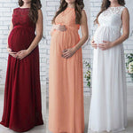 O Neck Hollow Out Maxi pregnancy dresses