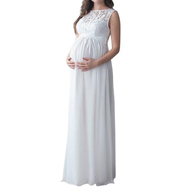 O Neck Hollow Out Maxi pregnancy dresses