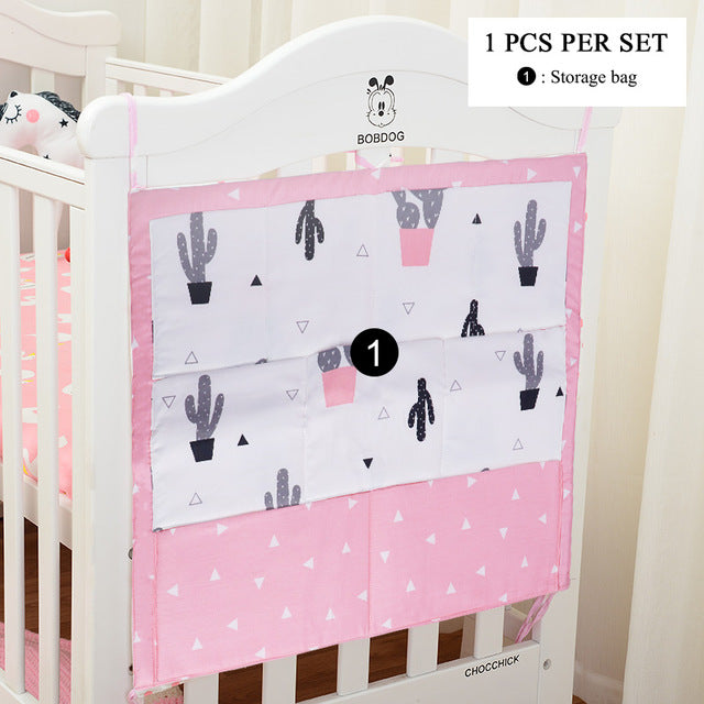 Lovely  Cactus Triangle Baby Gril Crib Bed Bumpers