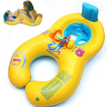 Inflatable swimming neck ring mother and child