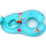 Inflatable swimming neck ring mother and child