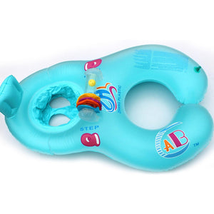 Inflatable swimming neck ring mother and child