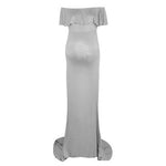 Collar Off Shoulder Sleeveless Maxi Long Maternity Dress