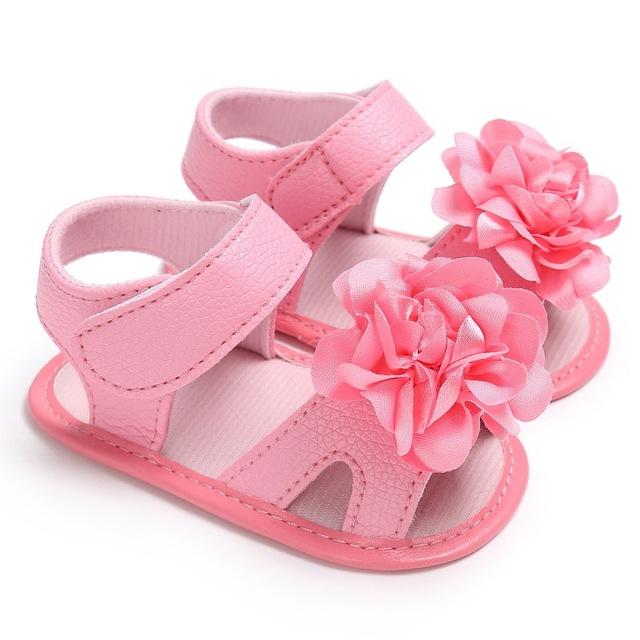 Baby Girls Flower Crib Soft Soled Shoes