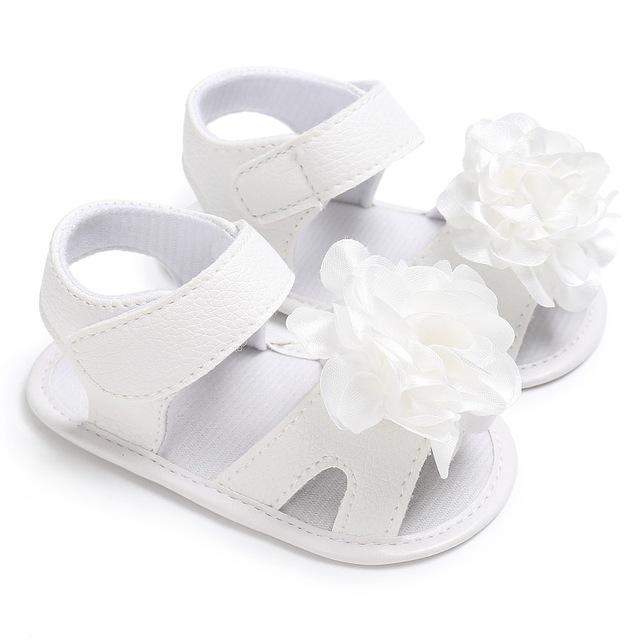 Baby Girls Flower Crib Soft Soled Shoes
