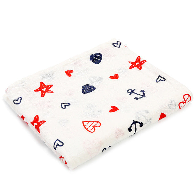 100% Cotton Baby Swaddles Soft Blankets
