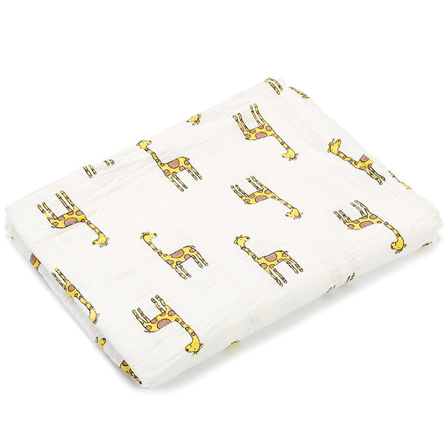 100% Cotton Baby Swaddles Soft Blankets