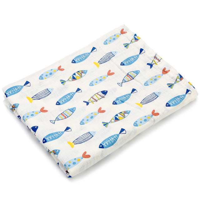 100% Cotton Baby Swaddles Soft Blankets