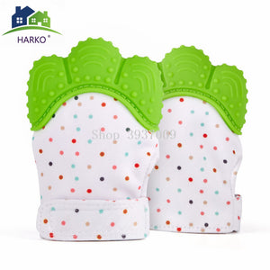 Baby Silicone Teething Mitten Glove