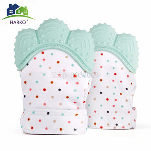 Baby Silicone Teething Mitten Glove