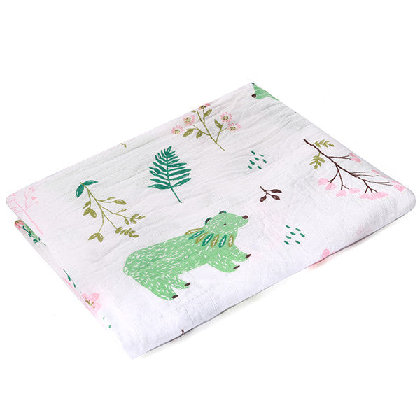 100% Cotton Baby Swaddles Soft Blankets